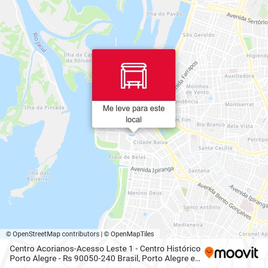 Centro Acorianos-Acesso Leste 1 - Centro Histórico Porto Alegre - Rs 90050-240 Brasil mapa