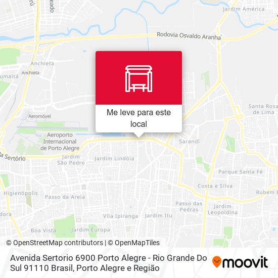 Avenida Sertorio 6900 Porto Alegre - Rio Grande Do Sul 91110 Brasil mapa