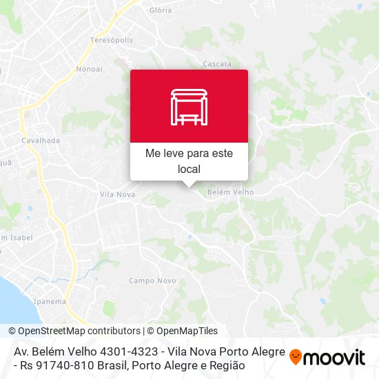 Av. Belém Velho 4301-4323 - Vila Nova Porto Alegre - Rs 91740-810 Brasil mapa