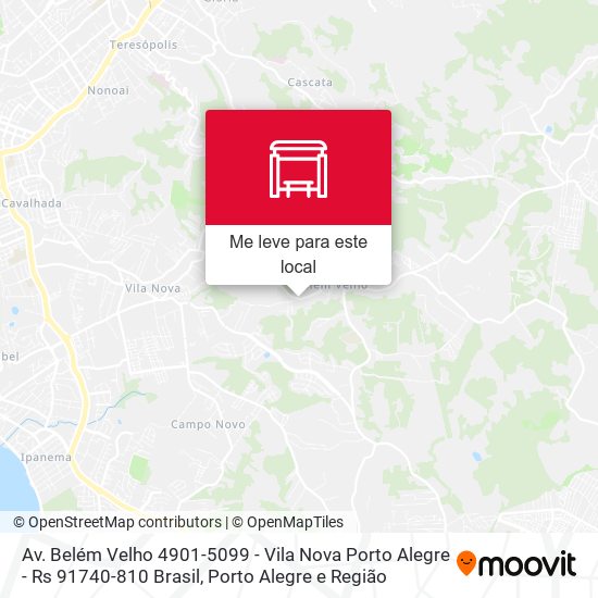 Av. Belém Velho 4901-5099 - Vila Nova Porto Alegre - Rs 91740-810 Brasil mapa