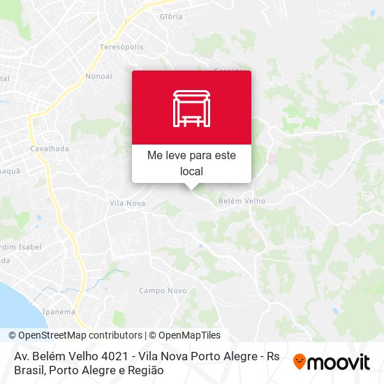Av. Belém Velho 4021 - Vila Nova Porto Alegre - Rs Brasil mapa