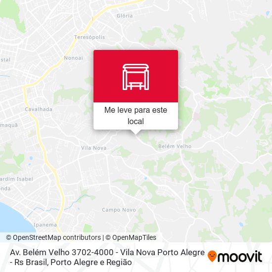 Av. Belém Velho 3702-4000 - Vila Nova Porto Alegre - Rs Brasil mapa