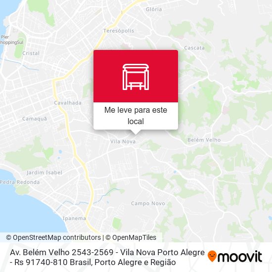 Av. Belém Velho 2543-2569 - Vila Nova Porto Alegre - Rs 91740-810 Brasil mapa