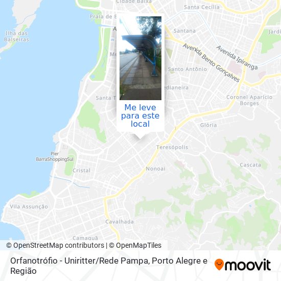 Orfanotrófio - Uniritter / Rede Pampa mapa