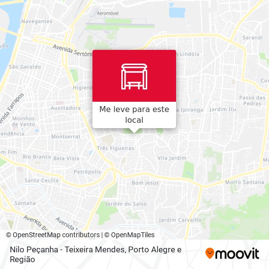 Nilo Peçanha - Teixeira Mendes mapa