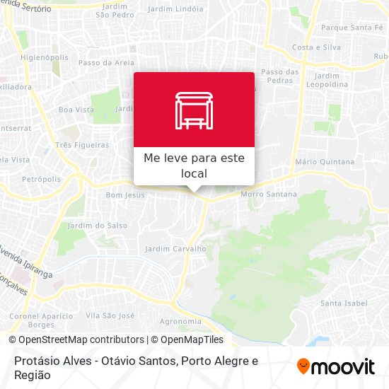 Protásio Alves - Otávio Santos mapa