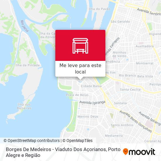 Borges De Medeiros - Viaduto Dos Açorianos mapa