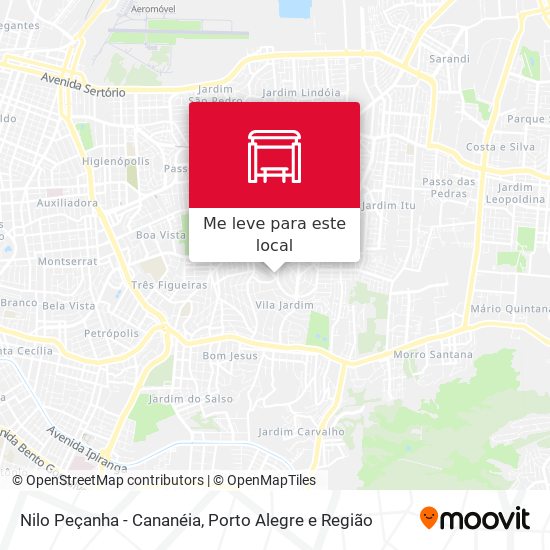 Nilo Peçanha - Cananéia mapa