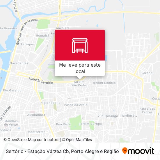 Sertório - Estação Várzea Cb mapa