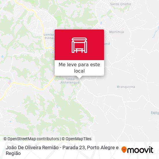 João De Oliveira Remião - Parada 23 mapa