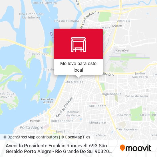 Avenida Presidente Franklin Roosevelt 693 São Geraldo Porto Alegre - Rio Grande Do Sul 90320 Brasil mapa