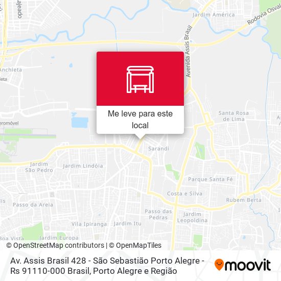 Av. Assis Brasil 428 - São Sebastião Porto Alegre - Rs 91110-000 Brasil mapa