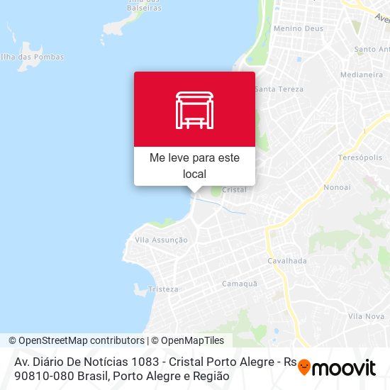 Av. Diário De Notícias 1083 - Cristal Porto Alegre - Rs 90810-080 Brasil mapa