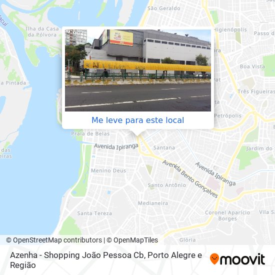 Como chegar até Azenha - Shopping João Pessoa Cb em Porto Alegre
