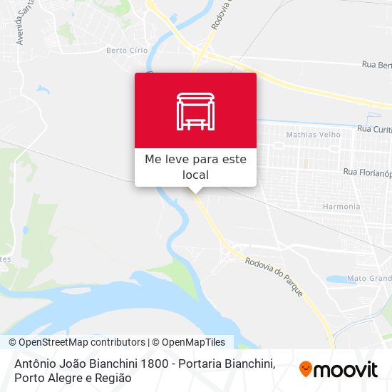 Antônio João Bianchini 1800 - Portaria Bianchini mapa