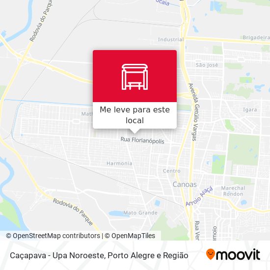 Caçapava - Upa Noroeste mapa