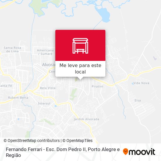 Fernando Ferrari - Esc. Dom Pedro II mapa