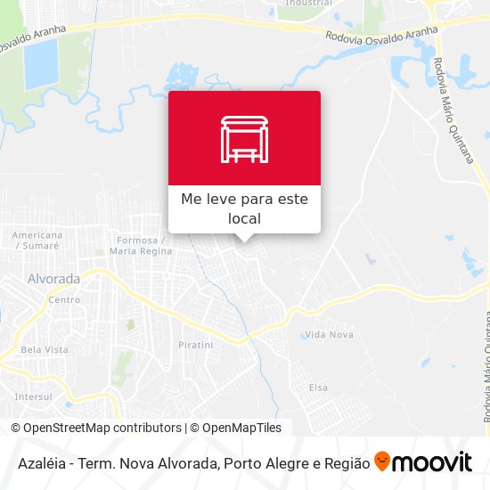 Azaléia - Term. Nova Alvorada mapa