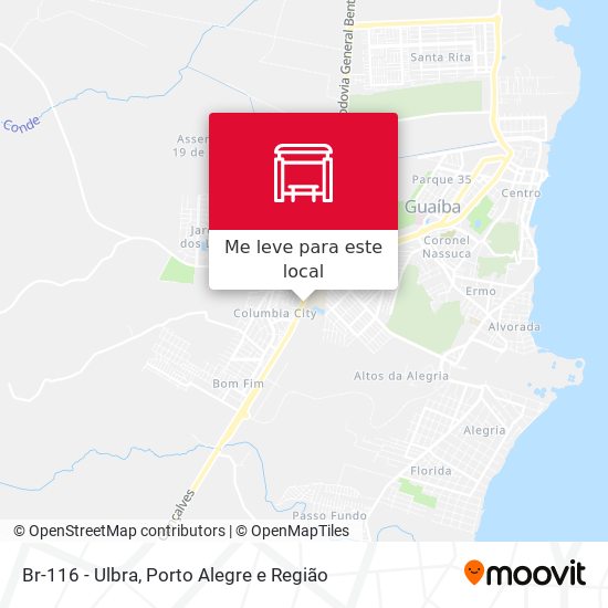 Br-116 - Ulbra mapa