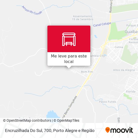 Encruzilhada Do Sul, 700 mapa