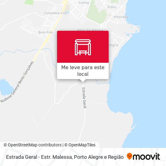 Estrada Geral - Estr. Malessa mapa