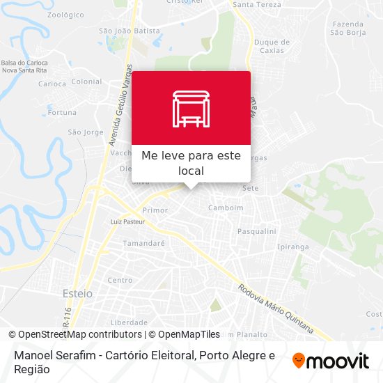 Manoel Serafim - Cartório Eleitoral mapa