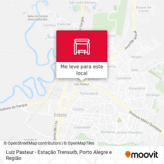 Luíz Pasteur - Estação Trensurb mapa