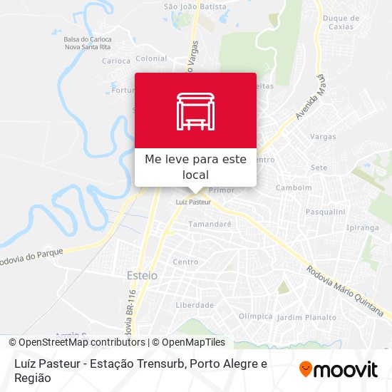 Luíz Pasteur - Estação Trensurb mapa