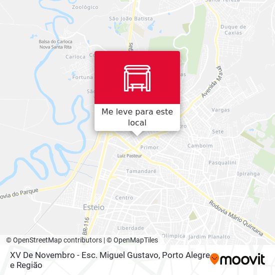 XV De Novembro - Esc. Miguel Gustavo mapa