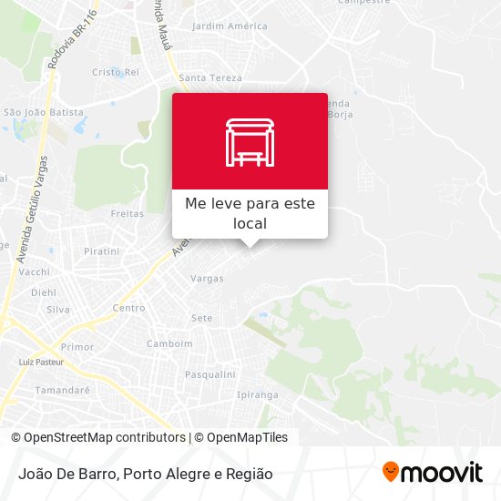 João De Barro mapa