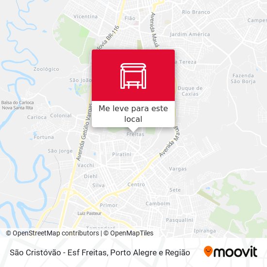 São Cristóvão - Esf Freitas mapa