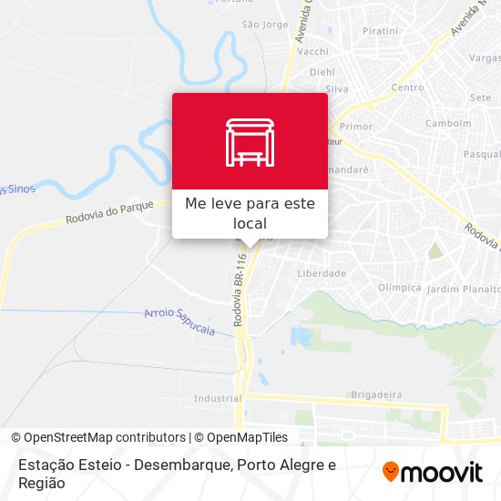 Estação Esteio - Desembarque mapa
