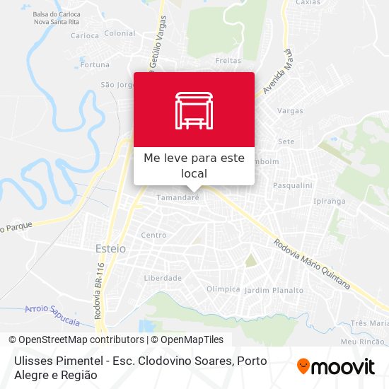 Ulisses Pimentel - Esc. Clodovino Soares mapa