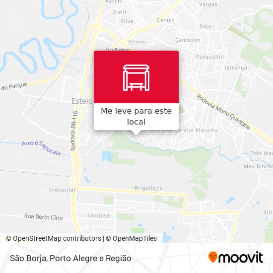 São Borja mapa