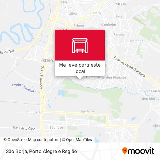 São Borja mapa