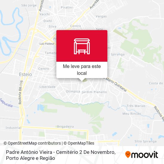 Padre Antônio Vieira - Cemitério 2 De Novembro mapa