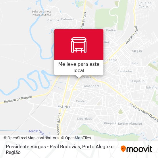 Presidente Vargas - Real Rodovias mapa