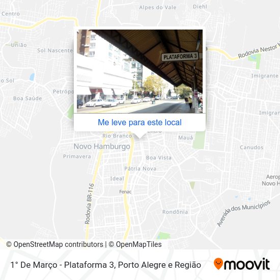 1° De Março - Plataforma 3 mapa
