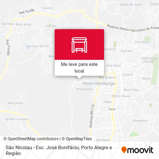 São Nicolau - Esc. José Bonifácio mapa