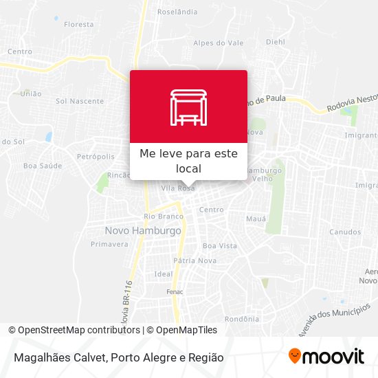 Magalhães Calvet mapa