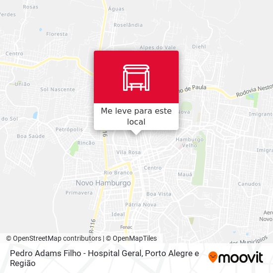 Pedro Adams Filho - Hospital Geral mapa