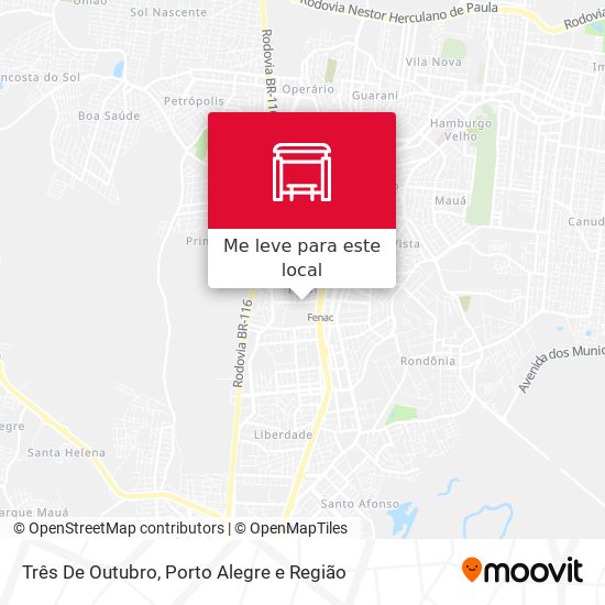 Três De Outubro mapa