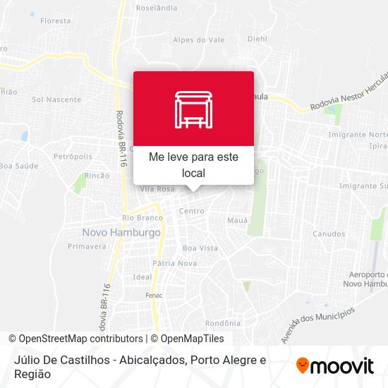Júlio De Castilhos - Abicalçados mapa