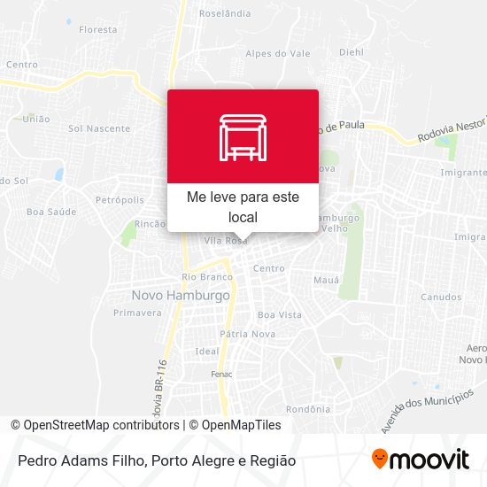 Pedro Adams Filho mapa