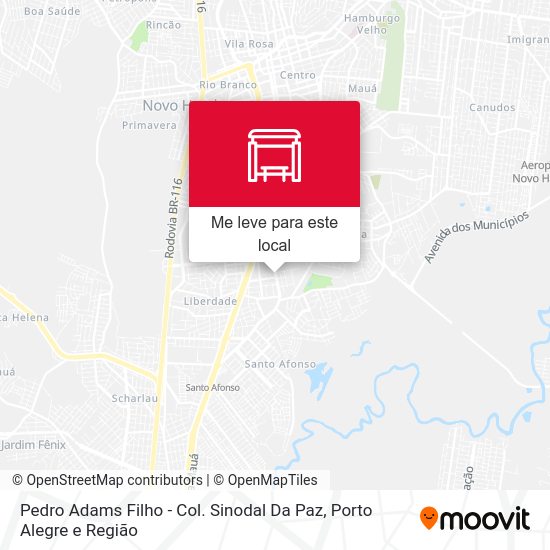 Pedro Adams Filho - Col. Sinodal Da Paz mapa