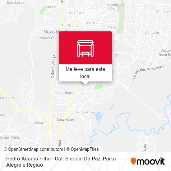 Pedro Adams Filho - Col. Sinodal Da Paz mapa