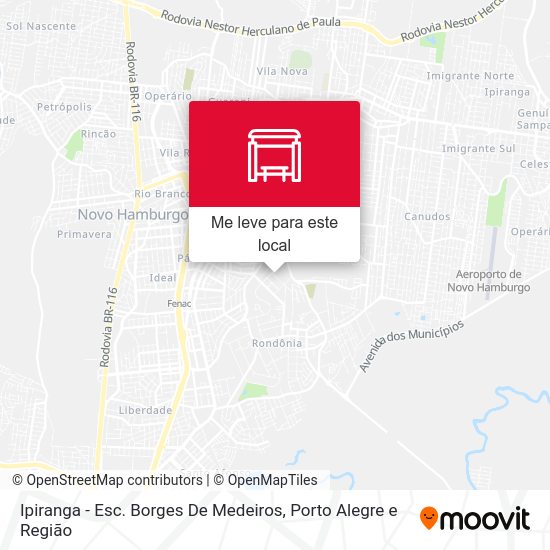 Ipiranga - Esc. Borges De Medeiros mapa