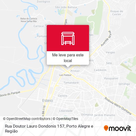Rua Doutor Lauro Dondonis 157 mapa