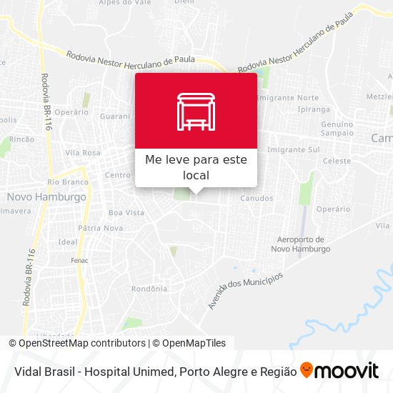 Vidal Brasil - Hospital Unimed mapa