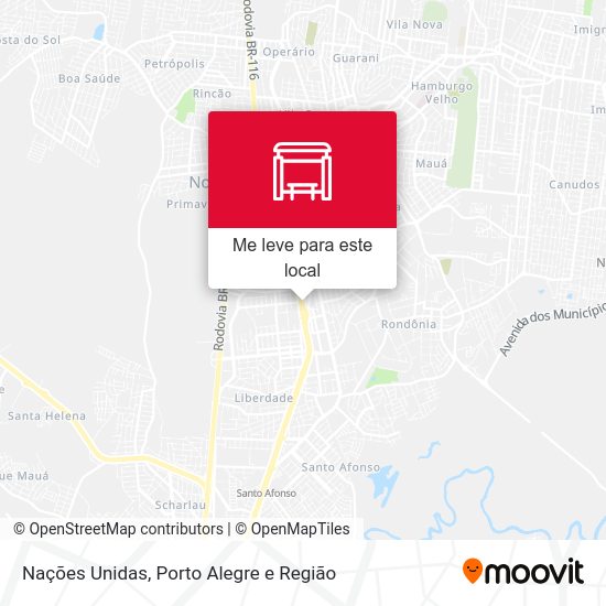 Nações Unidas mapa